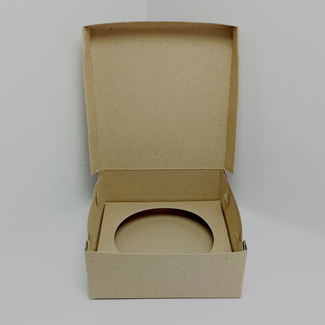 Estuche individual de cartulina kraft para cupcakes y postres