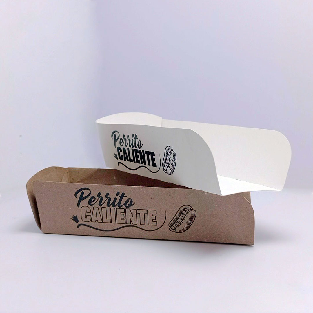 Estuche para perros calientes en cartulina personalizado