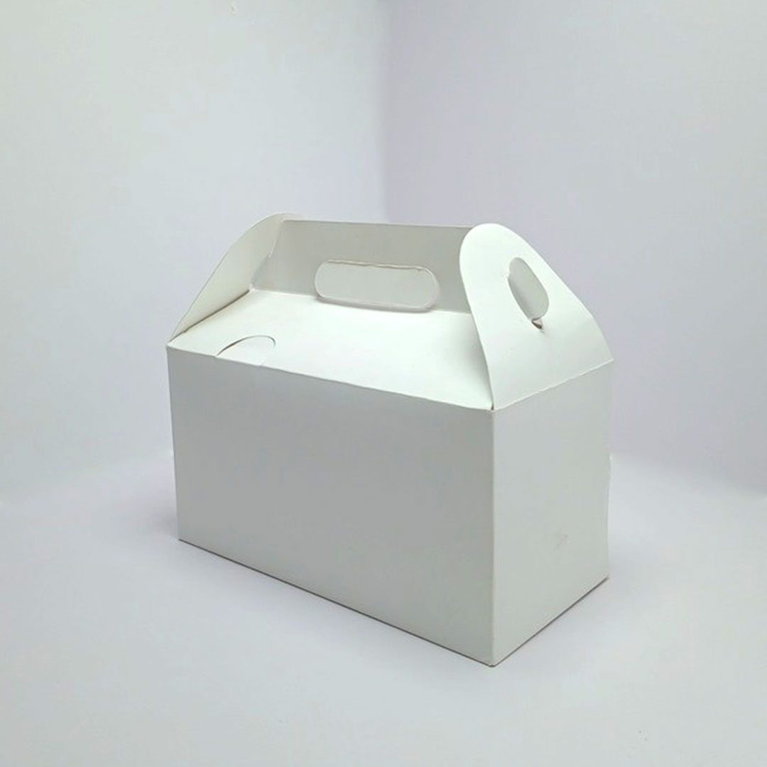 Estuche de cartulina con asa para comida rápida