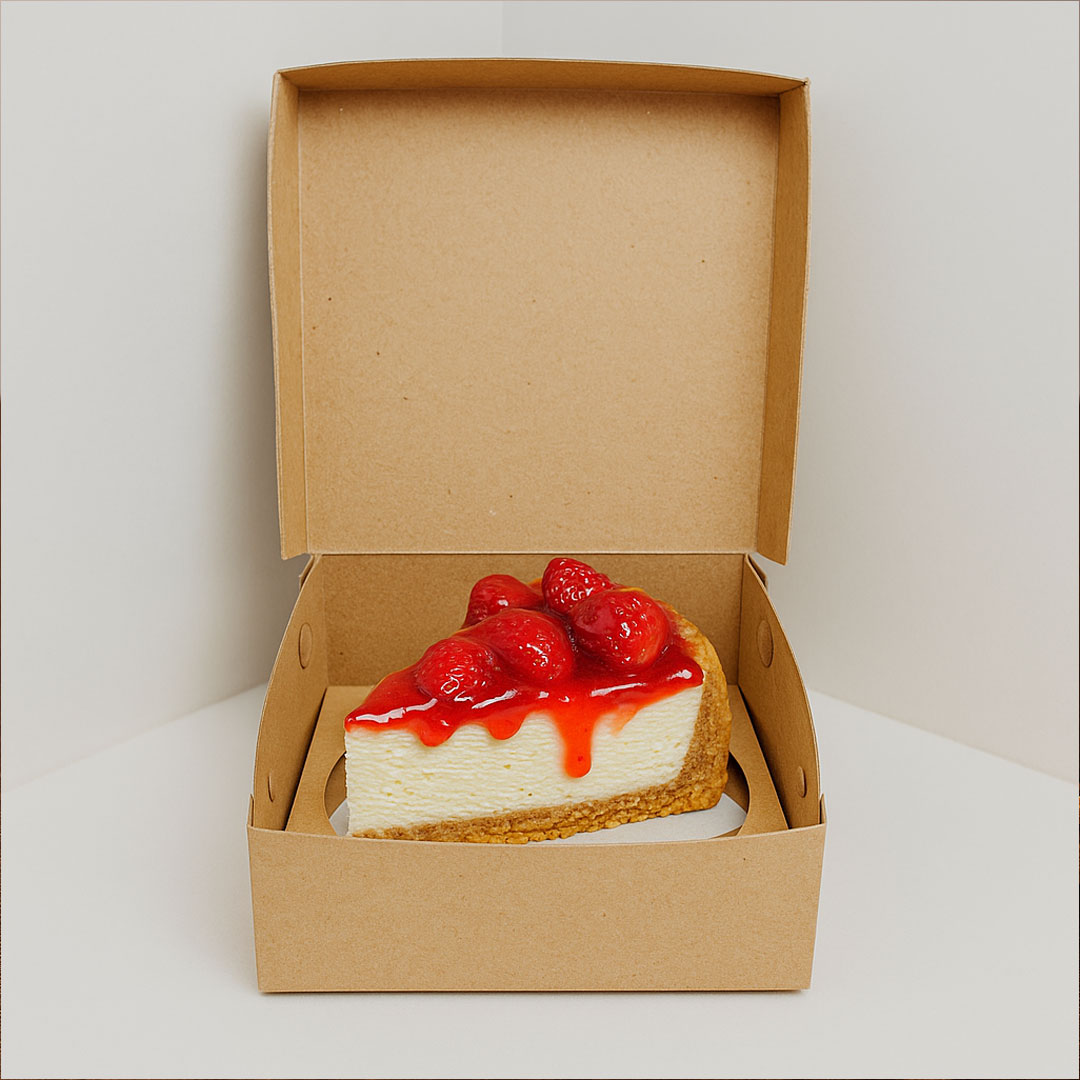 Estuche individual de cartulina kraft para cupcakes y postres - Imagen 2