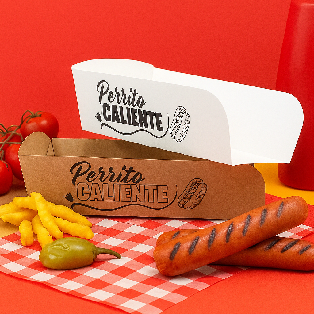 Estuche para perros calientes en cartulina personalizado - Imagen 2